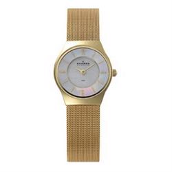 Image of Skagen Steel Kollektion, forgyldt Dame ur, 233XSGG